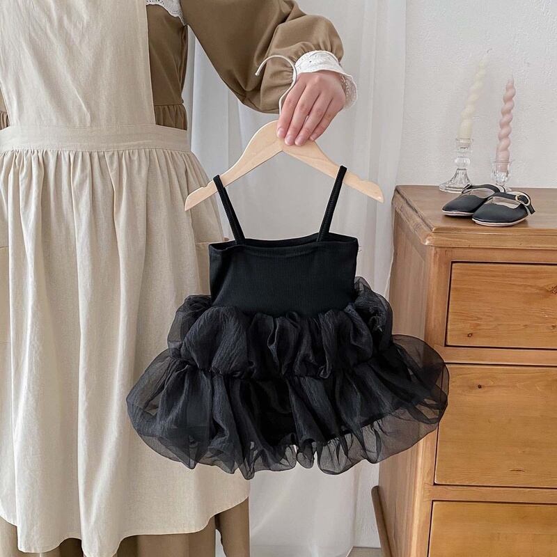 【BABY&KID】夏新作 フワフワブラックワンピース