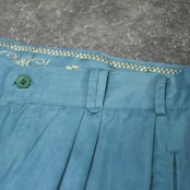 drape silhouette rayon blend 3tuck slacks emerald green