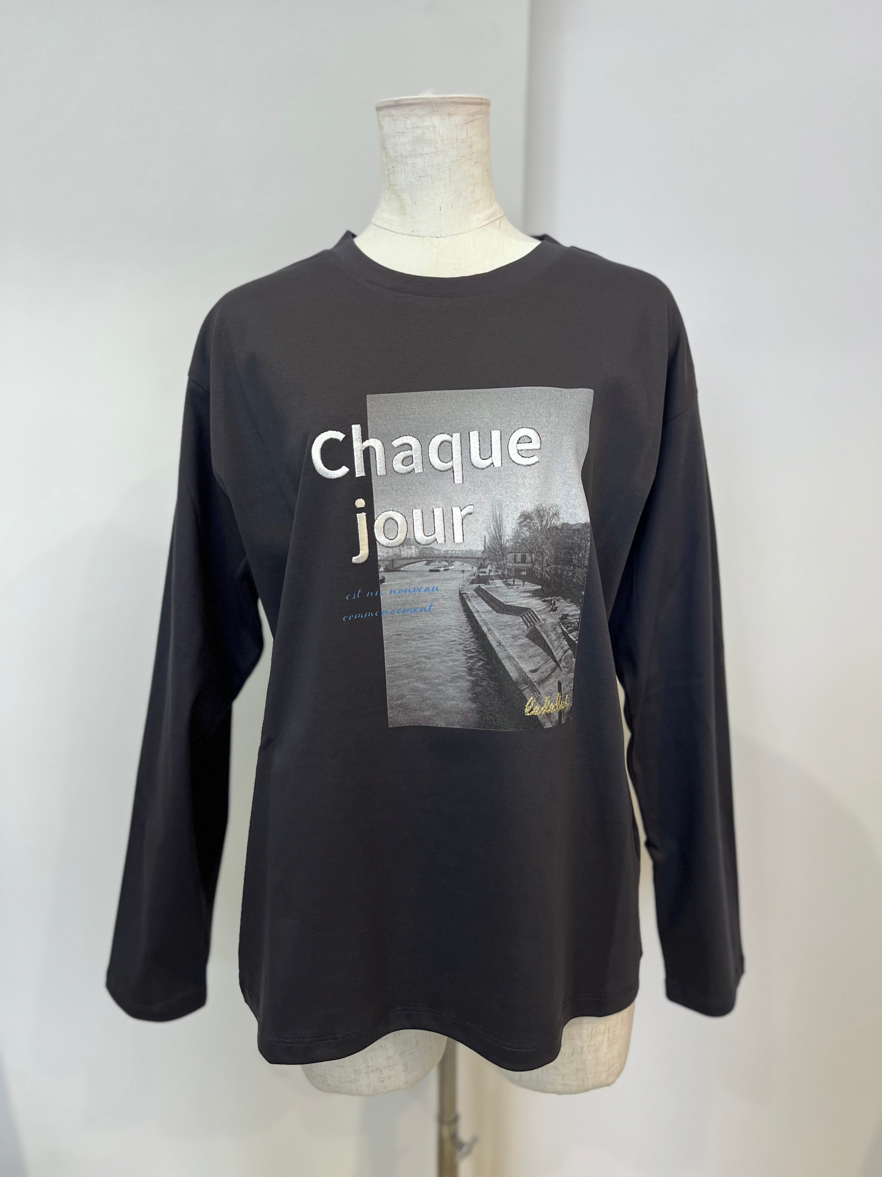 【ESPEYRAC】フォトロゴ刺繍ロンT