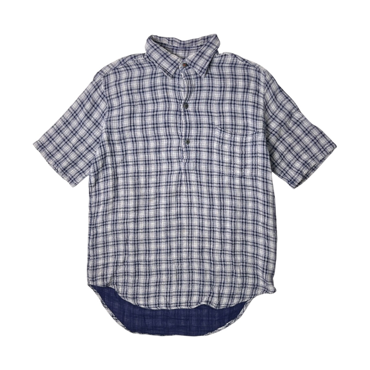 R by 45rpm アールバイフォーティーファイブアールピーエム ダブルガーゼ 半袖プルオーバーシャツ 2/ネイビー グレー