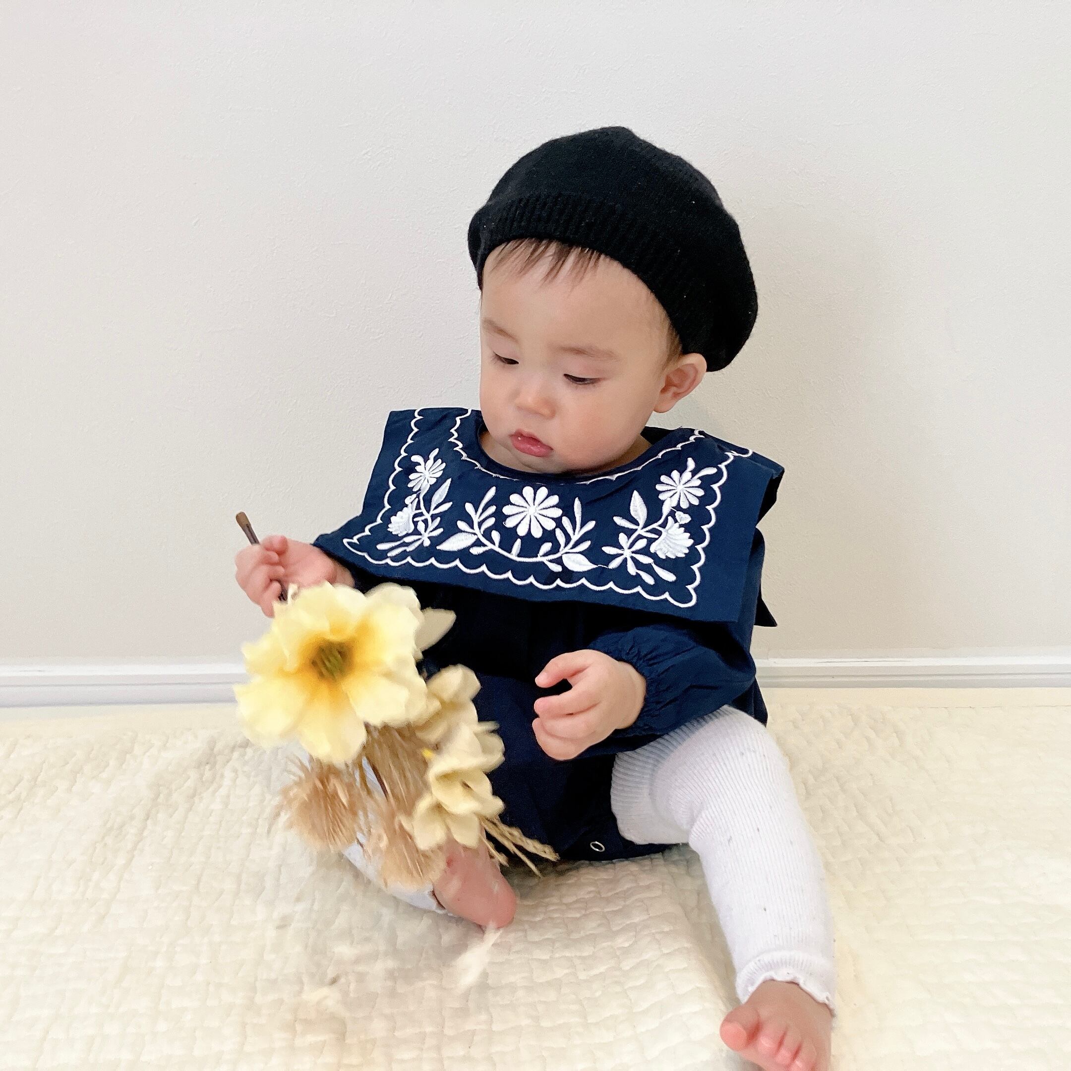 【発注】ビックカラー刺繍ロンパース[RP82]