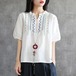 人気 夏 tシャツ 刺繍 レトロ 半袖 薄手 tシャツお肌に優しい 通気性のいい 20代 大人 通勤 アウター 韓国ファッション ロンt Tシャツカットソー オフィス スポーツ
