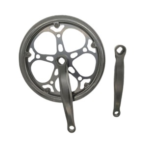 【努力特価】DeeRace シングルチェーンリング バイク クランクアームセット 52T 170mm クランクセット スクエアテーパー シティ折りたたみ自転車パーツ用