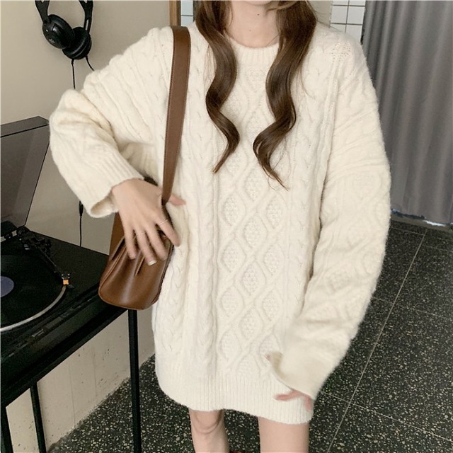 大きいサイズ レディース韓国ファッション ケーブルニット セーター ドロップショルダー ルーズ 秋冬 カジュアル オルチャン Ch26 可愛い 大きいサイズ韓国レディースファッション Chulachula チュラチュラ 大きいサイズ レディース韓国ファッション ケーブルニット セーター ドロップショルダー ルーズ 秋冬 カジュアル オルチャン Ch26 可愛い 大きいサイズ韓国レディースファッション Chulachula チュラチュラ