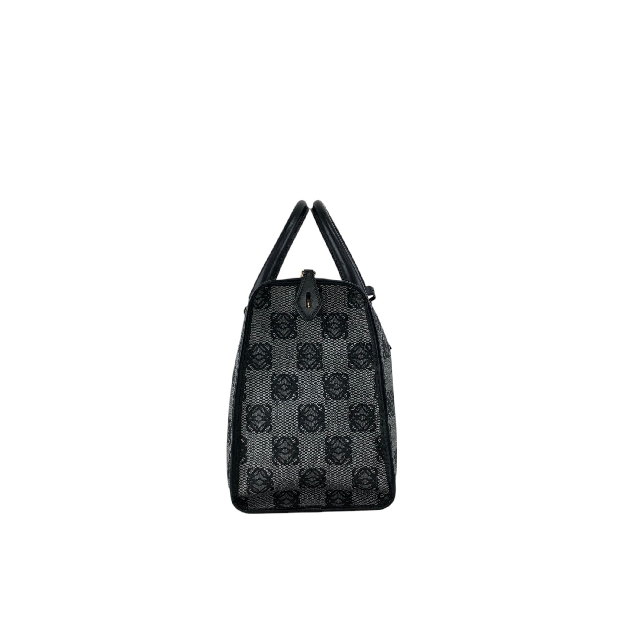 LOEWE ロエベ ハンドバッグ グレー アナグラム PVC レザー ミニ
