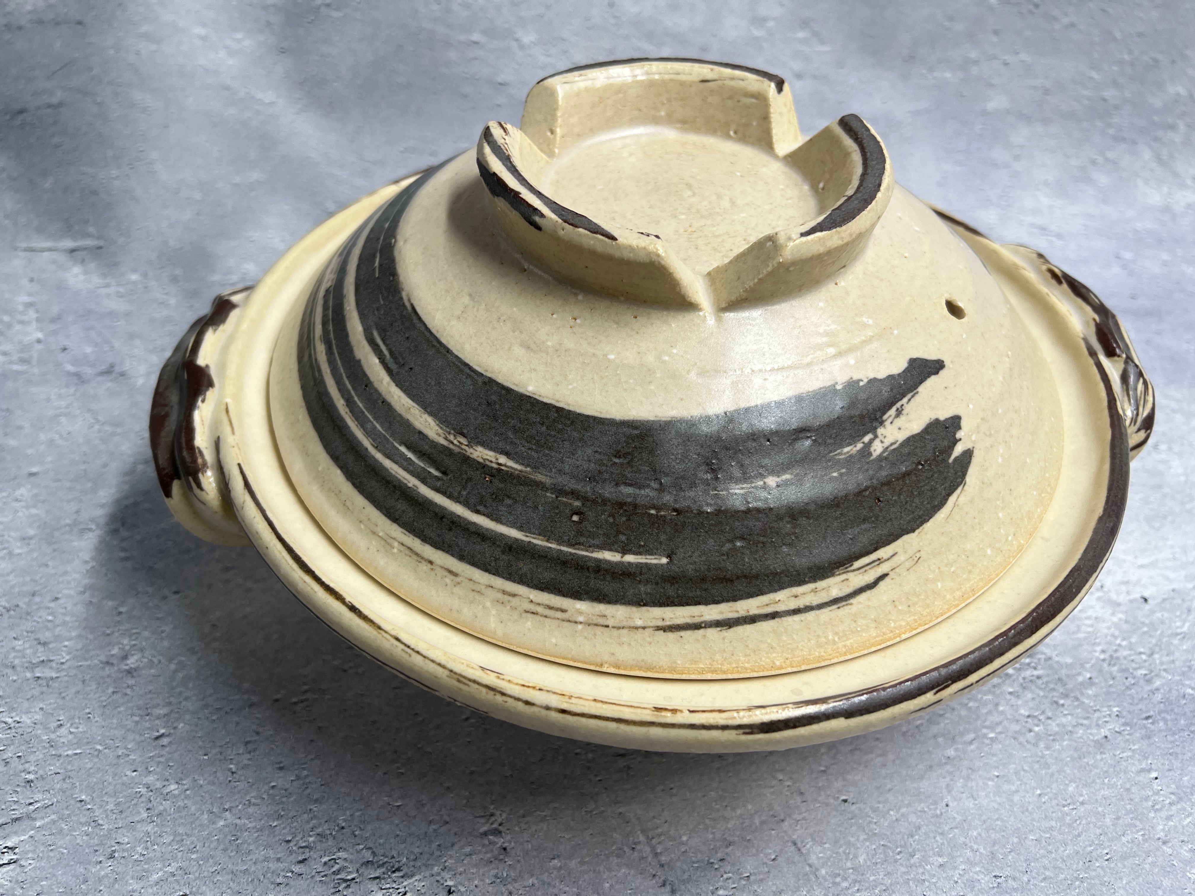 とうあん　陶あん 陶あん 土鍋 刷毛目（無地） 8号 京焼 清水焼 e | 京焼 陶あん