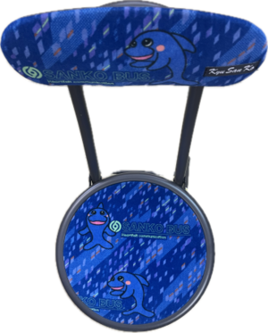 折りたたみ椅子（背もたれ付）SANKO BUSイルカ柄