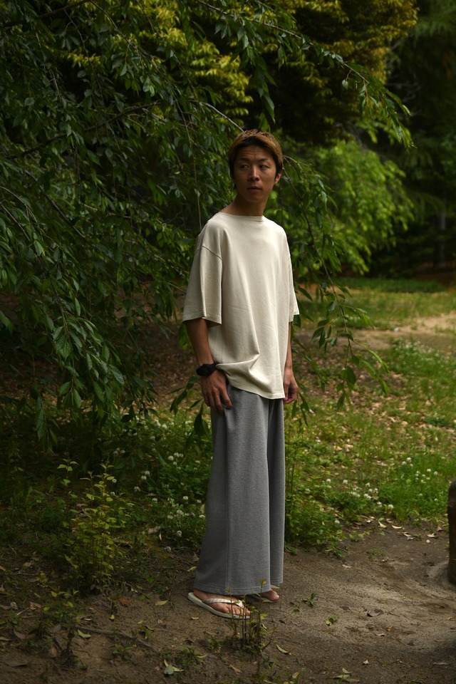 KAPTAIN SUNSHINE / Washi Tenjiku Boatneck Half-sleeve Tee (ASH GRAY)