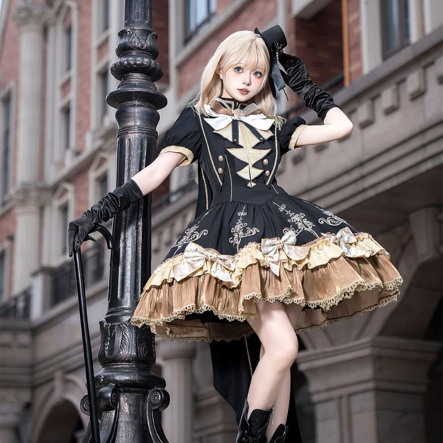 ゴスロリ通販 With U ゴスロリ セットアップ ケープ ワンピース