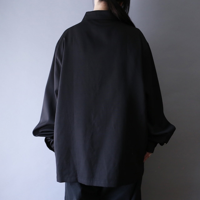 "刺繍" and lace up design XXL over silhouette pullover shirt