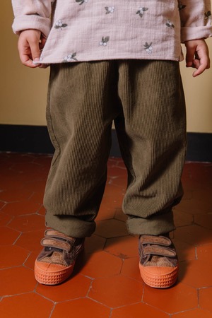 STUDIO BOHEME　CARROT PANTS(3-8y) - DARK OLIVE