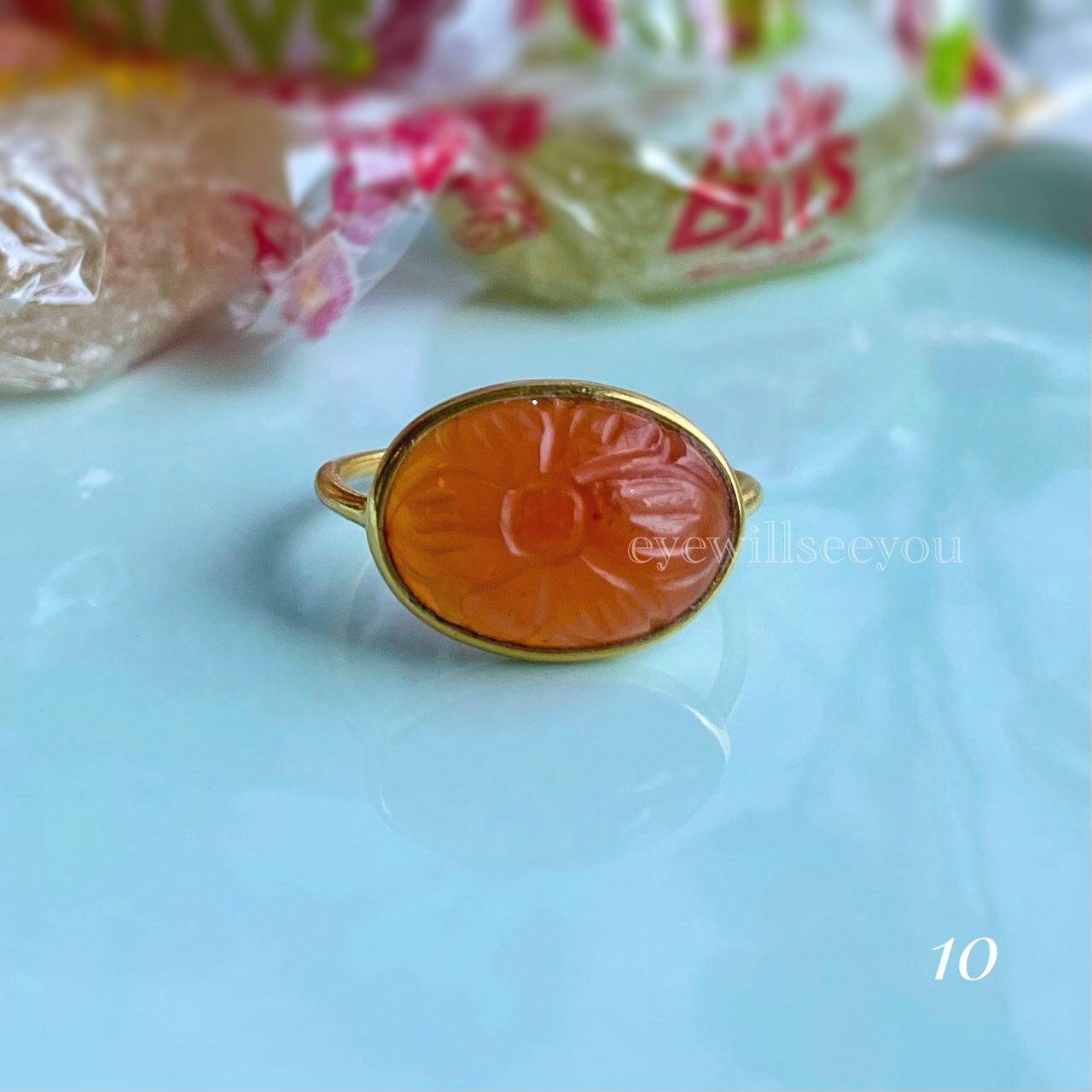 Carnelian carving ring カーネリアンカービングリング | eyewillseeyou