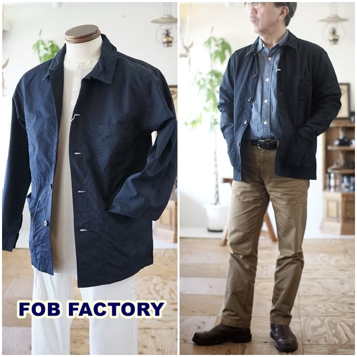 エフオービーファクトリー FOBFACTORY F2394 フレンチシャツジャケット