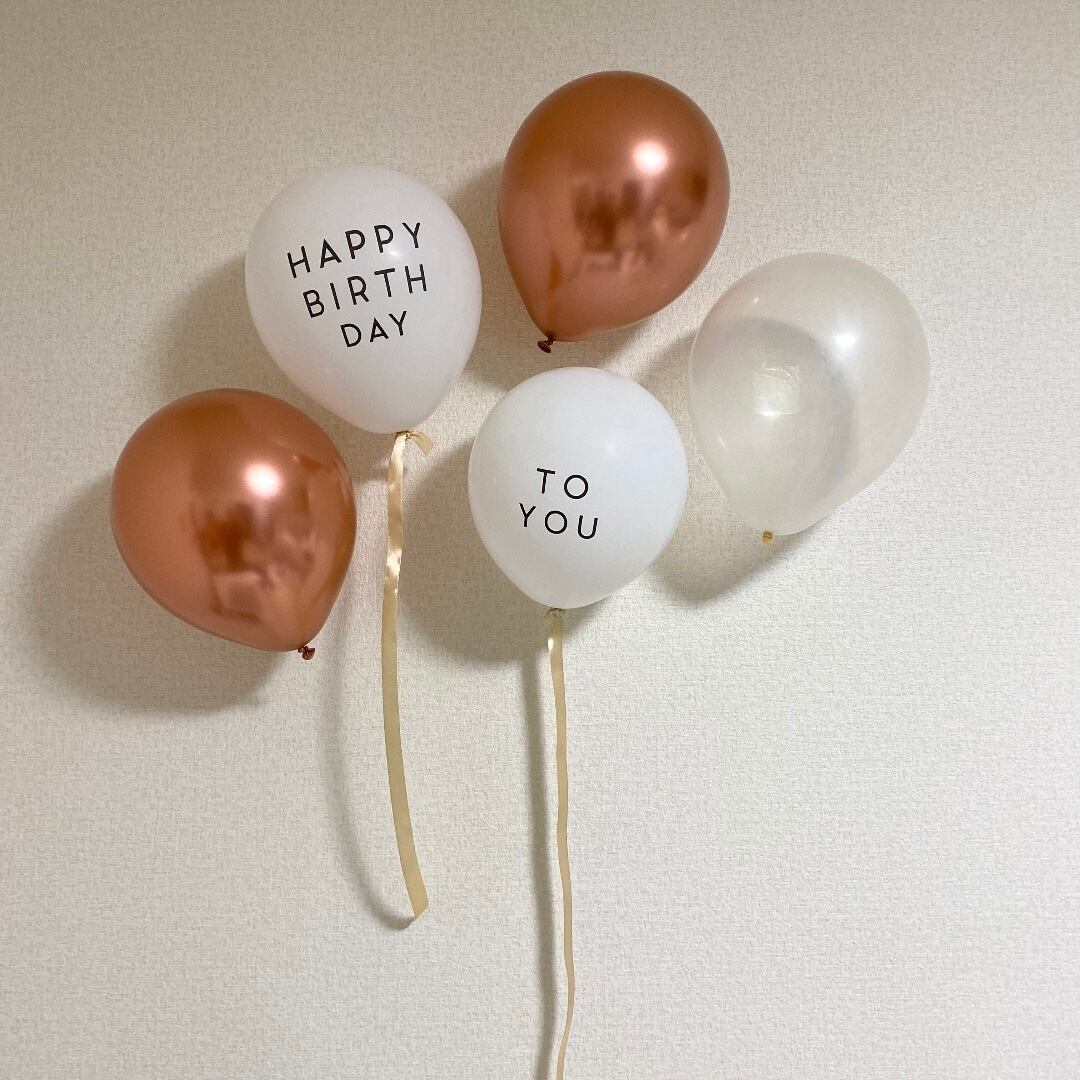 風船5個セット バースデーバルーン 誕生日 誕生日飾り ハーフ