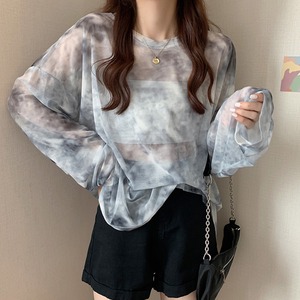 タイダイ Tシャツ レディース シアー トップス 重ね着 きれいめ 大人 おしゃれ かわいい 透け感 カジュアル シースルー 大人可愛い 大人女子