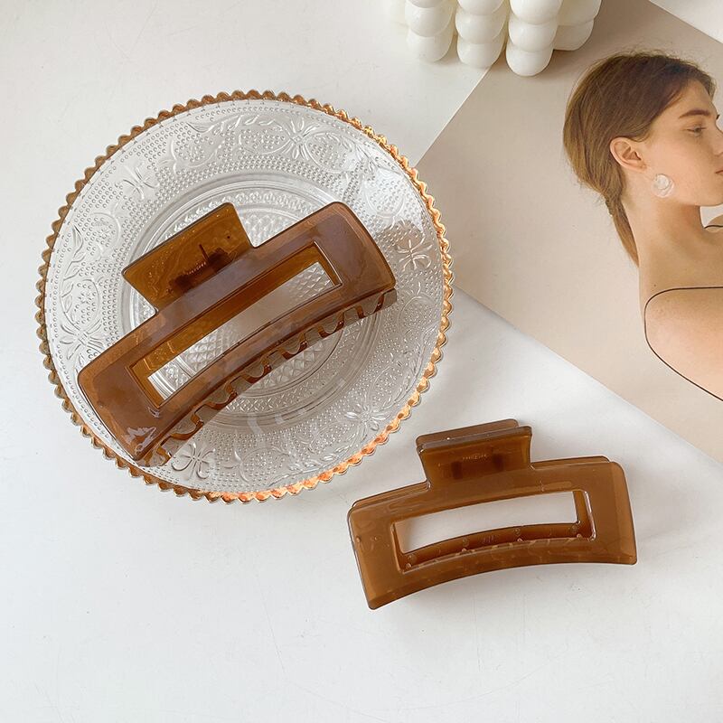 スタンダードバックレッドヘアアクセサリー レトロ エレガント スクウェア ブラック・アイド・ピーズ2811418647