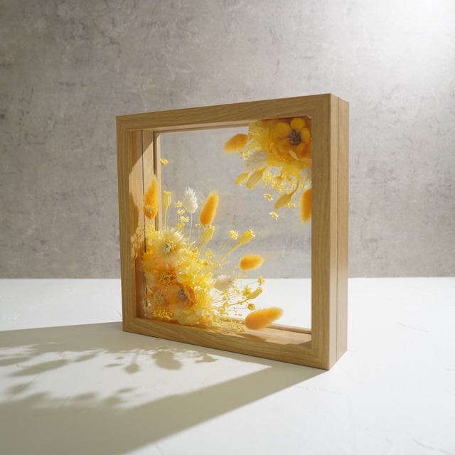 【イエロー】フレームフラワー Lサイズ アートタイプ FL-65≪限定１点≫