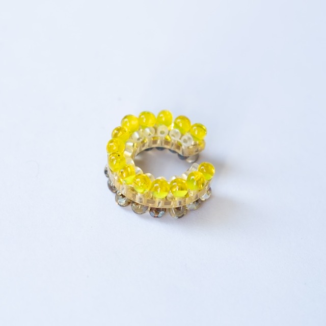 puzzle ring ear cuff bicolor [03]