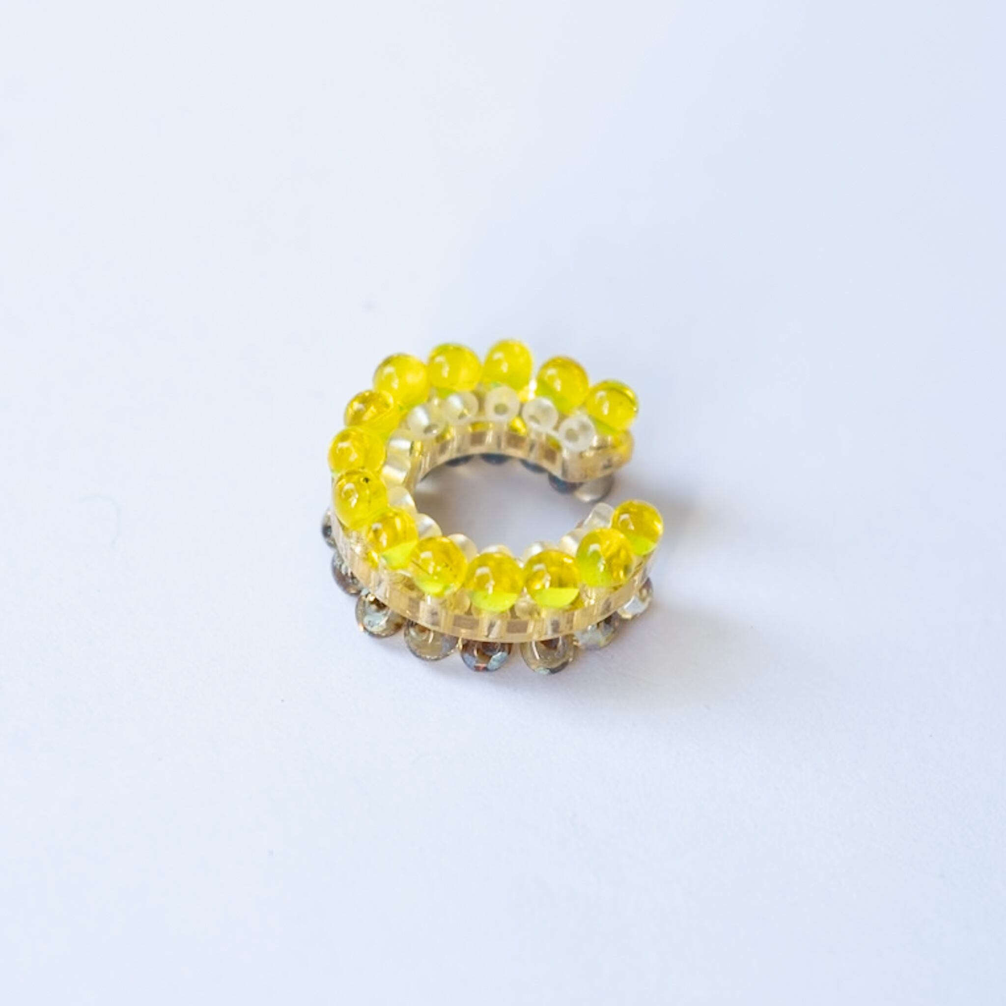 puzzle ring ear cuff bicolor [03]