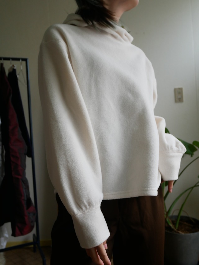 Fleece High-Neck Hooded Pullover