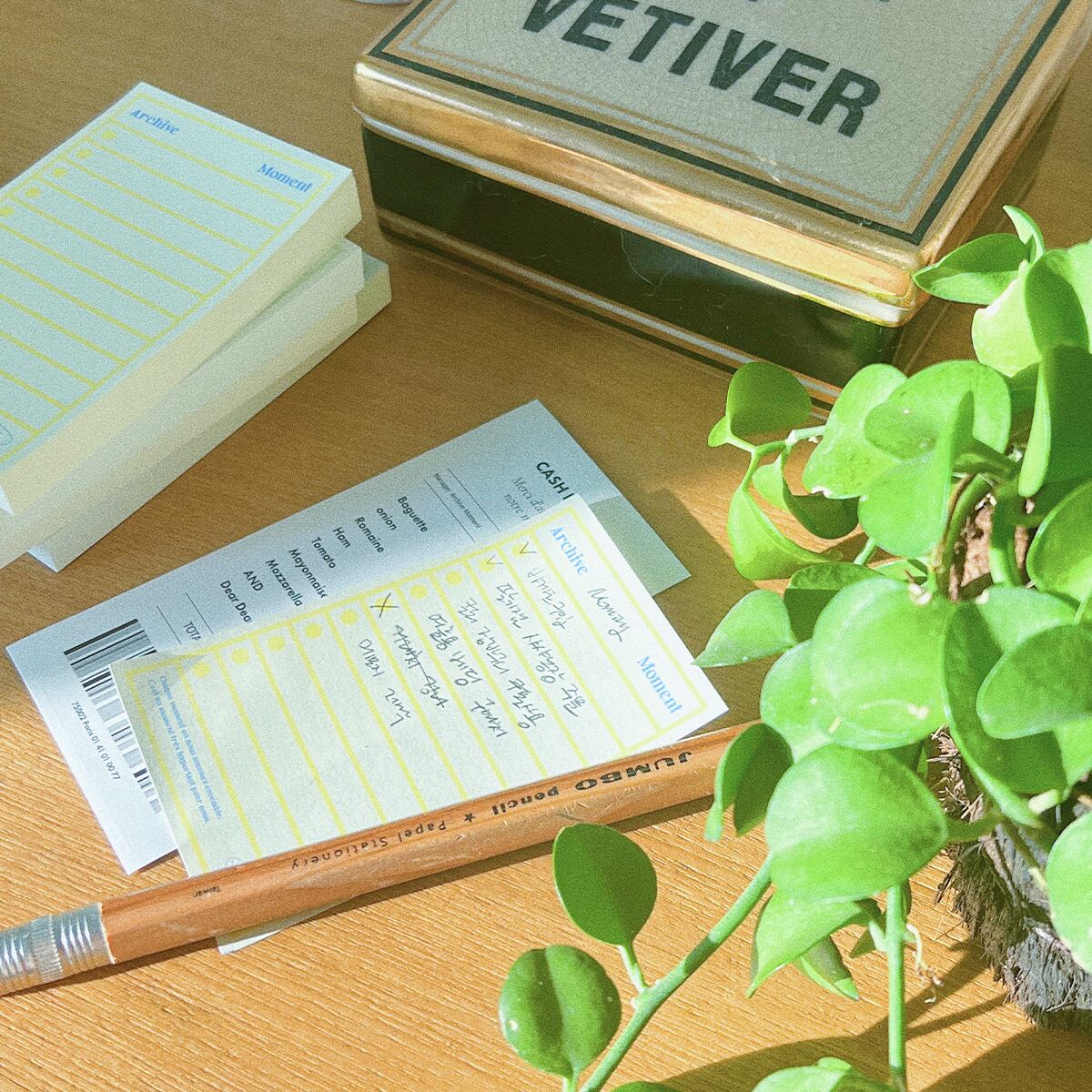 archive moment】メモ帳 블루레몬치즈 , 레드빈젤라또 | 韓国文具