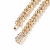 【Ice117】Iced Out Prong Chain Bracelet(9mm)