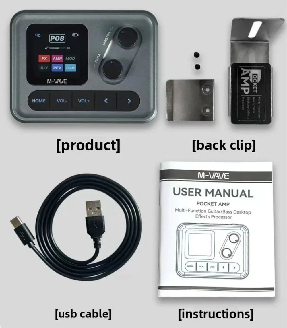 M-VAVE Pocket AMP ギターエフェクター ドラム ルーパー