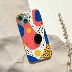 受注生産 iPhoneケース カラフルドットのポップ抽象｜ポップアート PABS076A