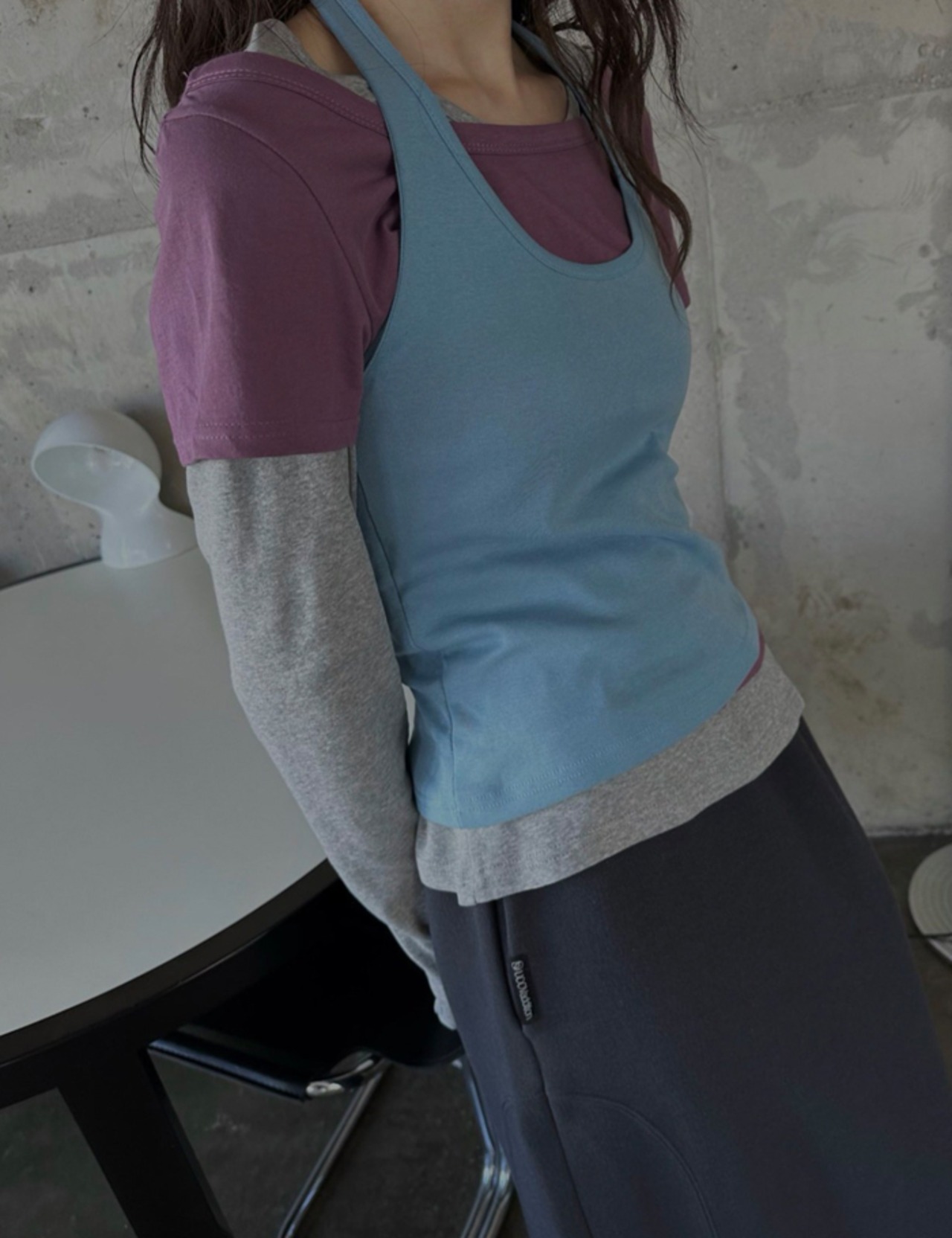 【新作5％OFF・3日間】Halter-neck 3pieces Set Tops_3colors