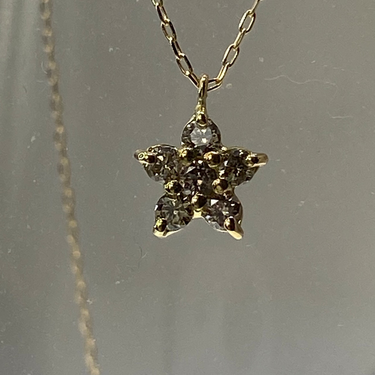 K18YG AU750 18金 天然ダイヤモンド 0.1ct ネックレス | よーだ@依田  