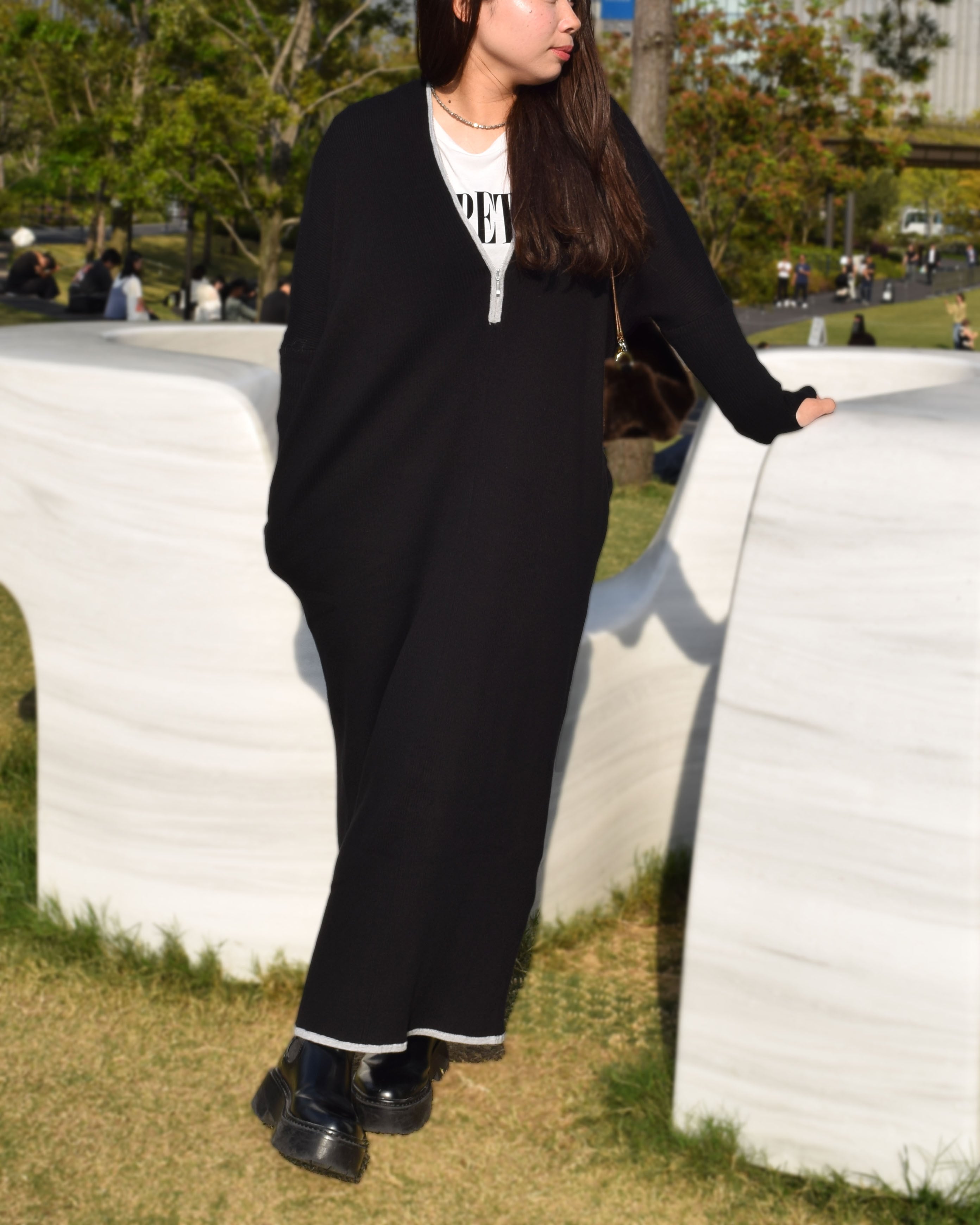 ROSIEE サイドライン　waffleロングワンピース ROSIEE サイドライン waffleロングワンピース ROSIEE サイド