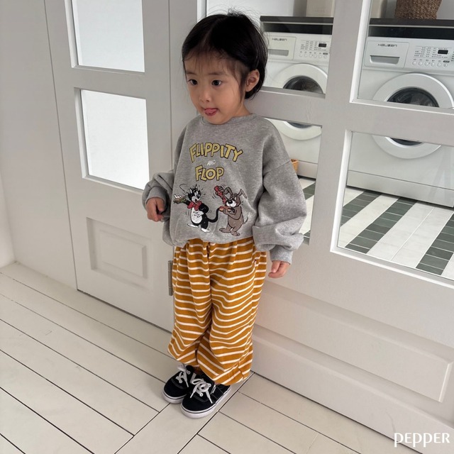 《送料無料》予約:ヨーヨーストライプジョガー【pepper】