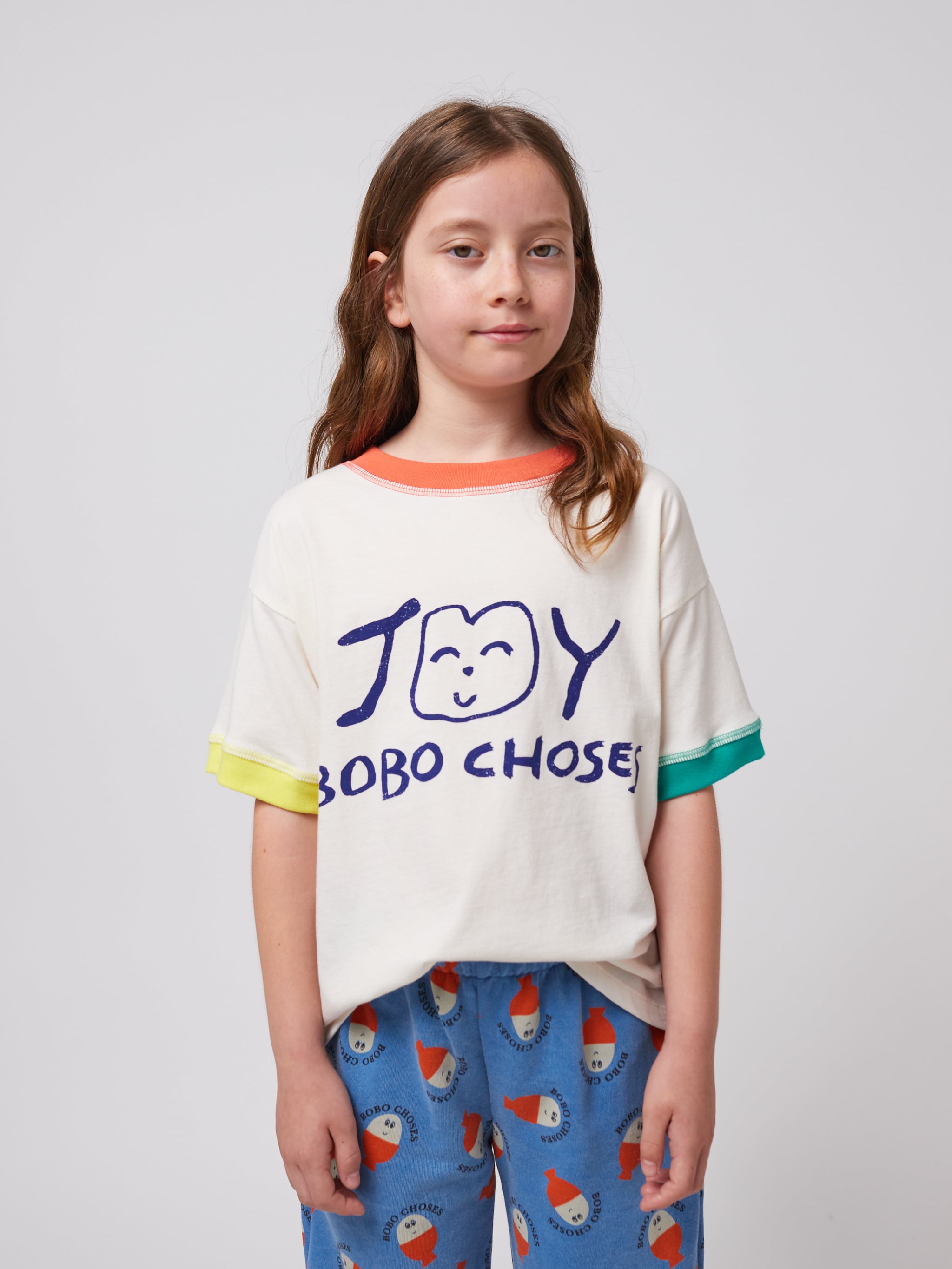 【25SS】bobochoses(ボボショセス)Smiling Tshirt(2-3y/4-5y/6-7y/8-9y)Tシャツ JOY ハート