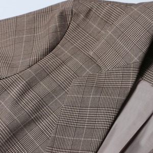 グレンチェックシングルブレストブレザー W00573