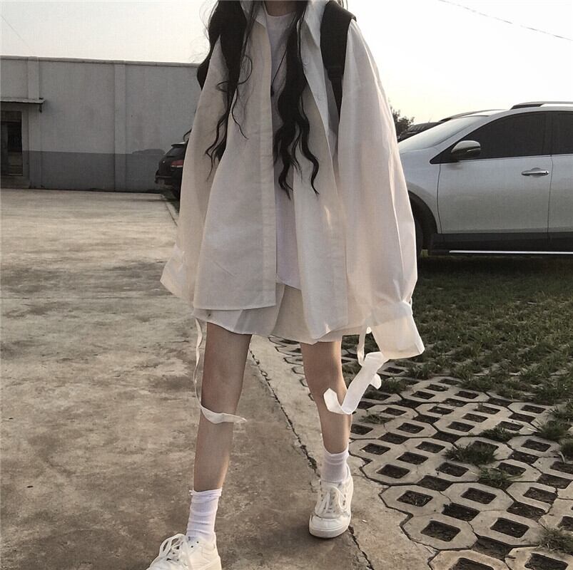 スタイルカジュアルシャツ オータムルーズトップス ジャケット 大きめサイズ かわいい 秋物 ケッペル87731280234