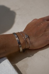 【Skin Flat Chain Bracelet】/ SILVER