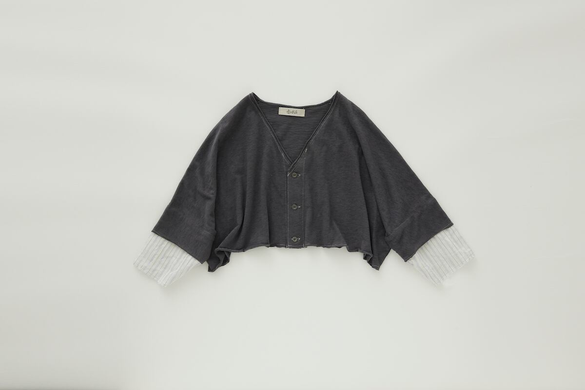 〈 eLfin Folk 24SS 〉 Grunge Cardigan / elf-241J33 / カーディガン / blue gray /