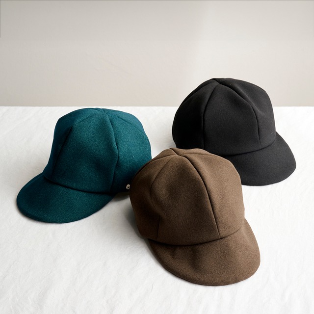 【30%off sale!】Nine Tailor  ナインテーラー 　Ｎ-1115　Abele Cap　D.BROWN/ D.GREEN/ BLACK