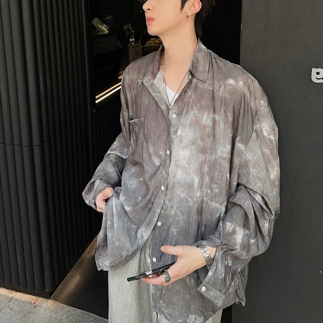 ルーズブリーチタッチシャツ bt1494【韓国メンズファッション】