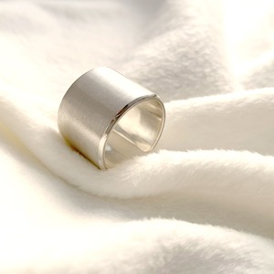 シルバーカットエッジマットワイドリング