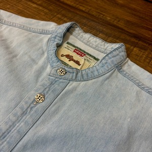 ナスングワム【Nasngwam】Indian motif Denim Shirt　Sサイズ
