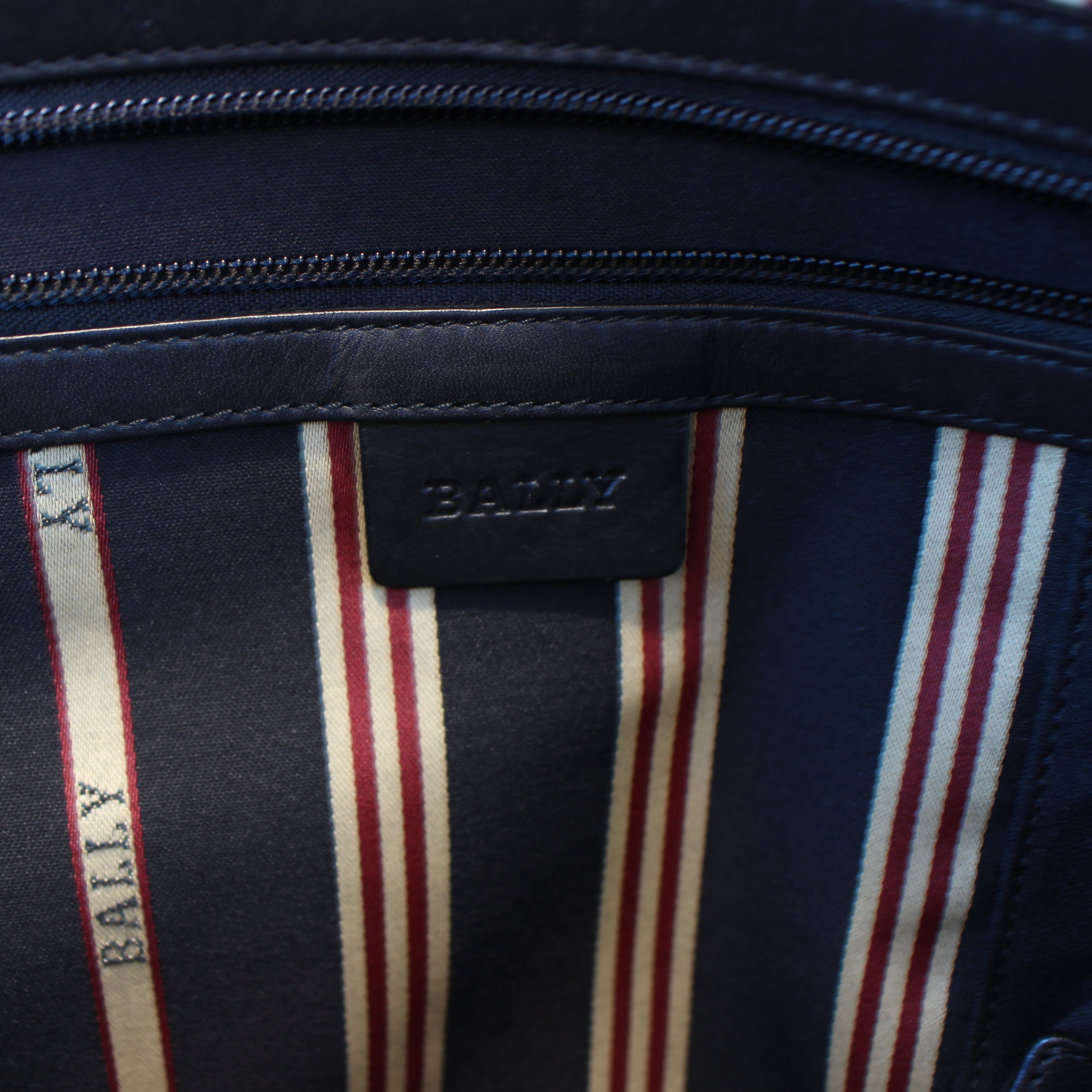 BALLY LINE LEATHER BUSINESS BOSTON BAG MADE IN SWITZERLAND/バリー