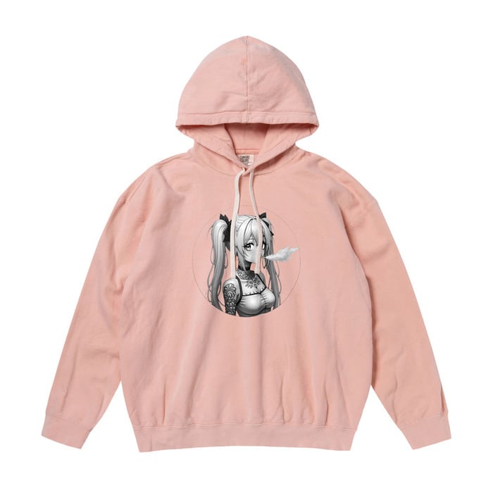 GNARCOTIC LOGO HOODIE - PINK WITH BLACK (ジーナーコティック ロゴ