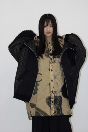 「1点物」TRICKS high neck double ZIP wars Parker