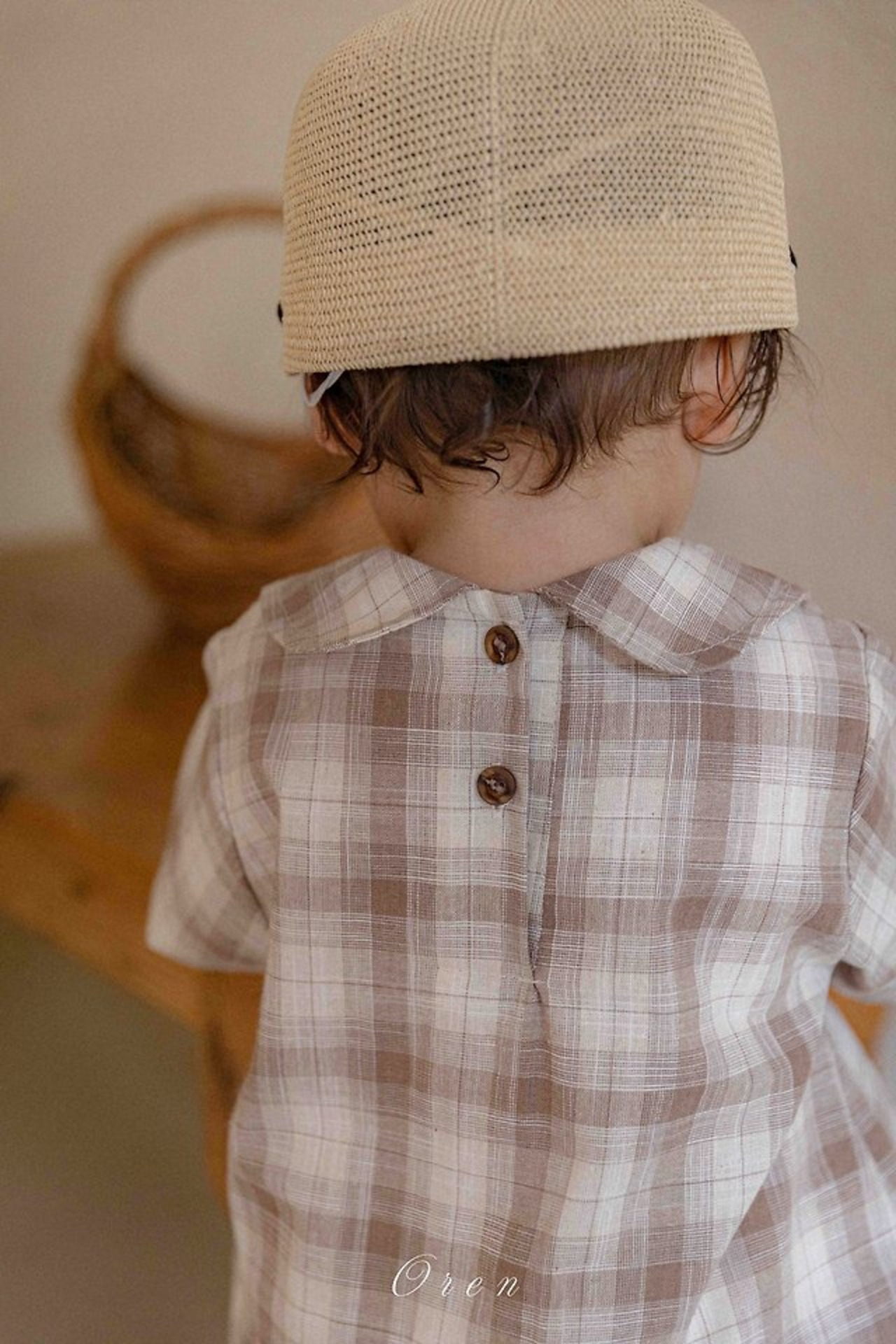 [Oren] Oliver Check Bodysuit / [오렌] 올리버체크슈트