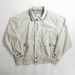 Old "BARACUTA" Light Beige Cotton Poly Zip Jacket