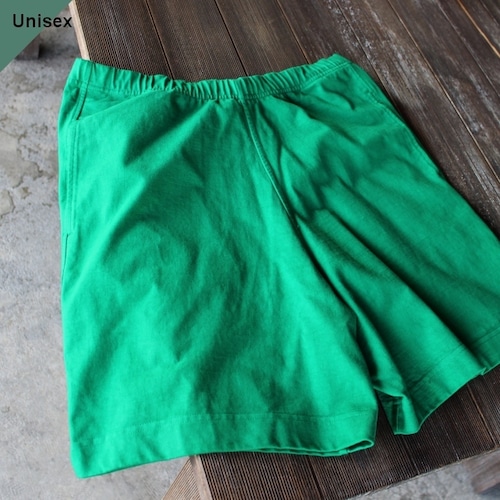 【ラスト１点】Siora 度詰め天竺ショーツ / interlock knitting shorts　（Green）