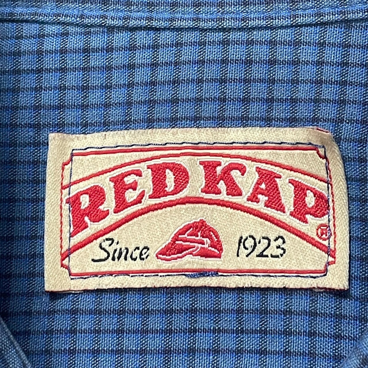 RED KAP ワークシャツ XL ワッペン チェック柄 | 古着屋OLDGREEN