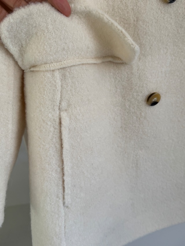 (予約) vegetable / Bell half coat (ivory)