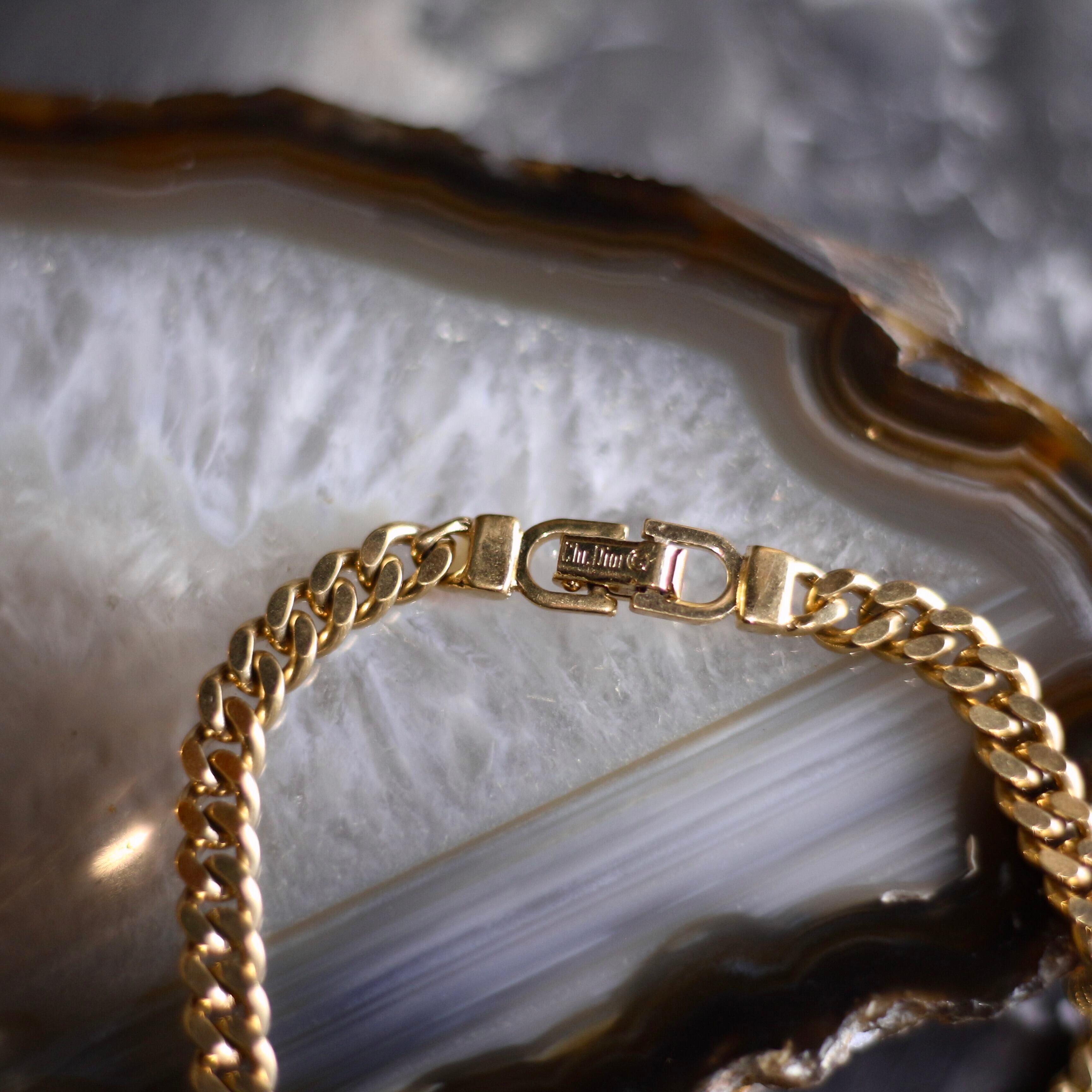 Christian Dior CHAIN LOGO PLATE ID BRACELET/クリスチャンディオール